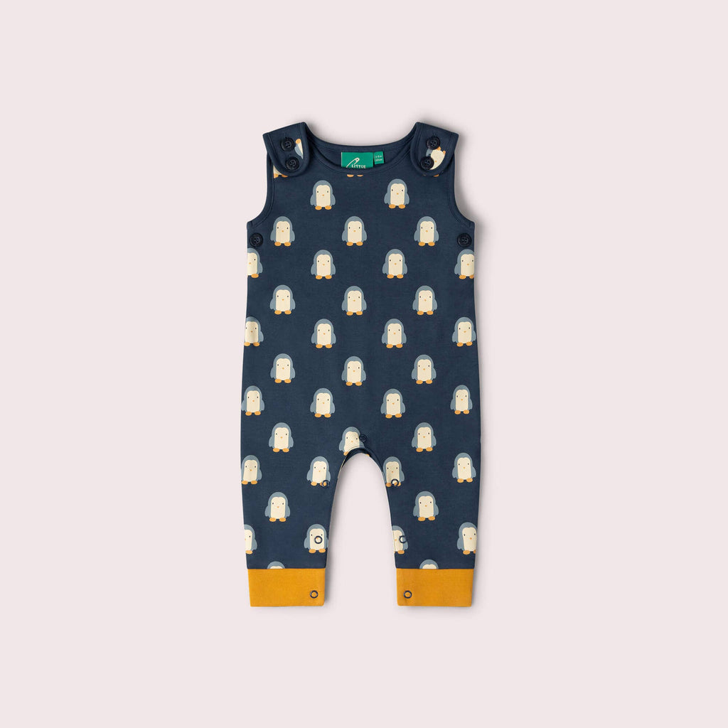 Little Green Radicals - Blue Penguins Everyday Dungarees