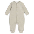 Sleepy Doe Baby Sleepsuit  -  Olive Stripe