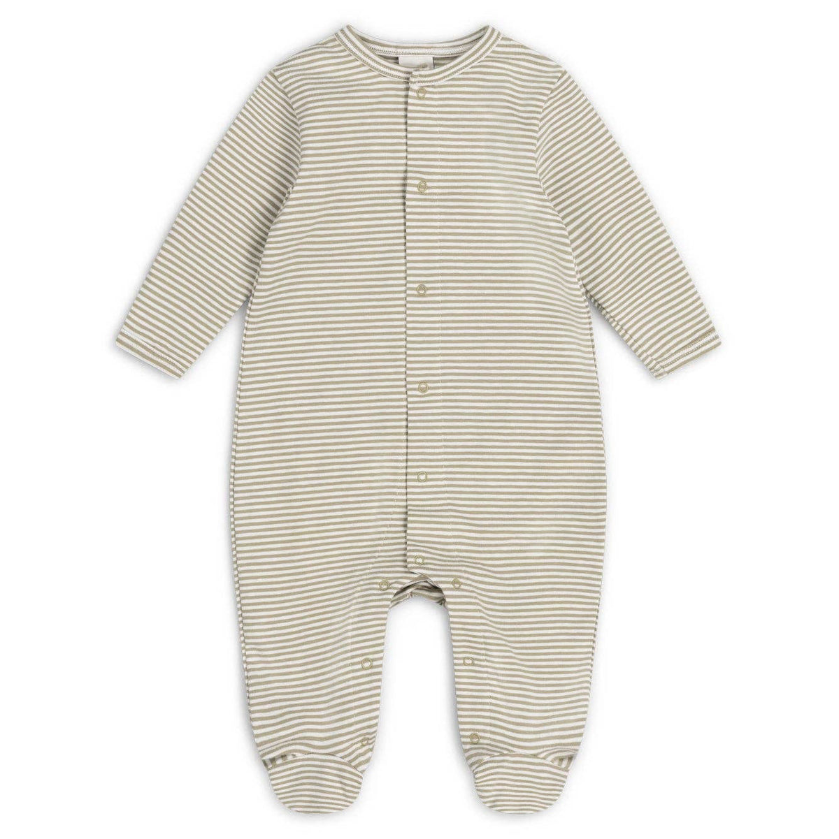 Sleepy Doe Baby Sleepsuit  -  Olive Stripe