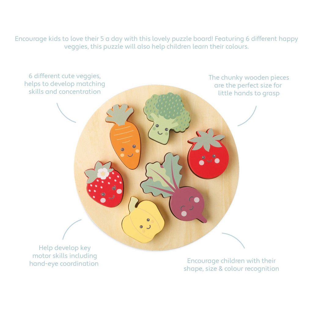 Happy Veggies Wooden Puzzle