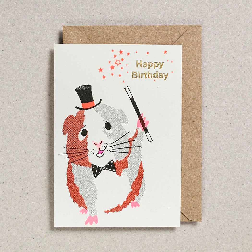 'Guinea Pig' Kids Birthday Card