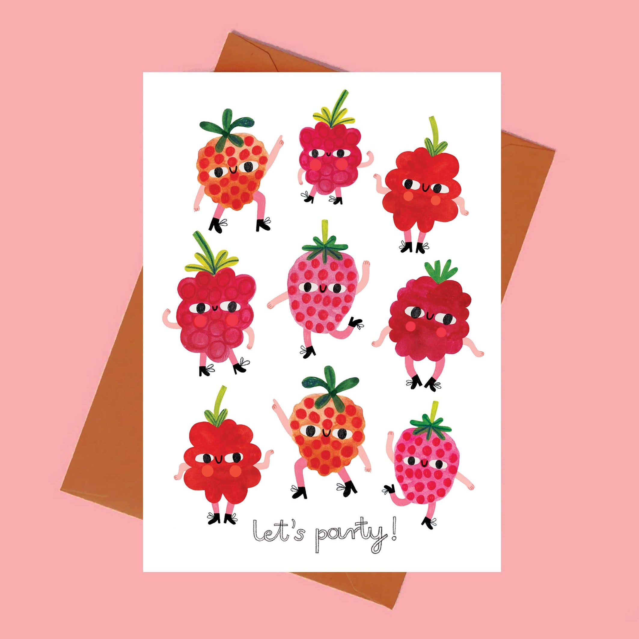 'Party Raspberries' Card