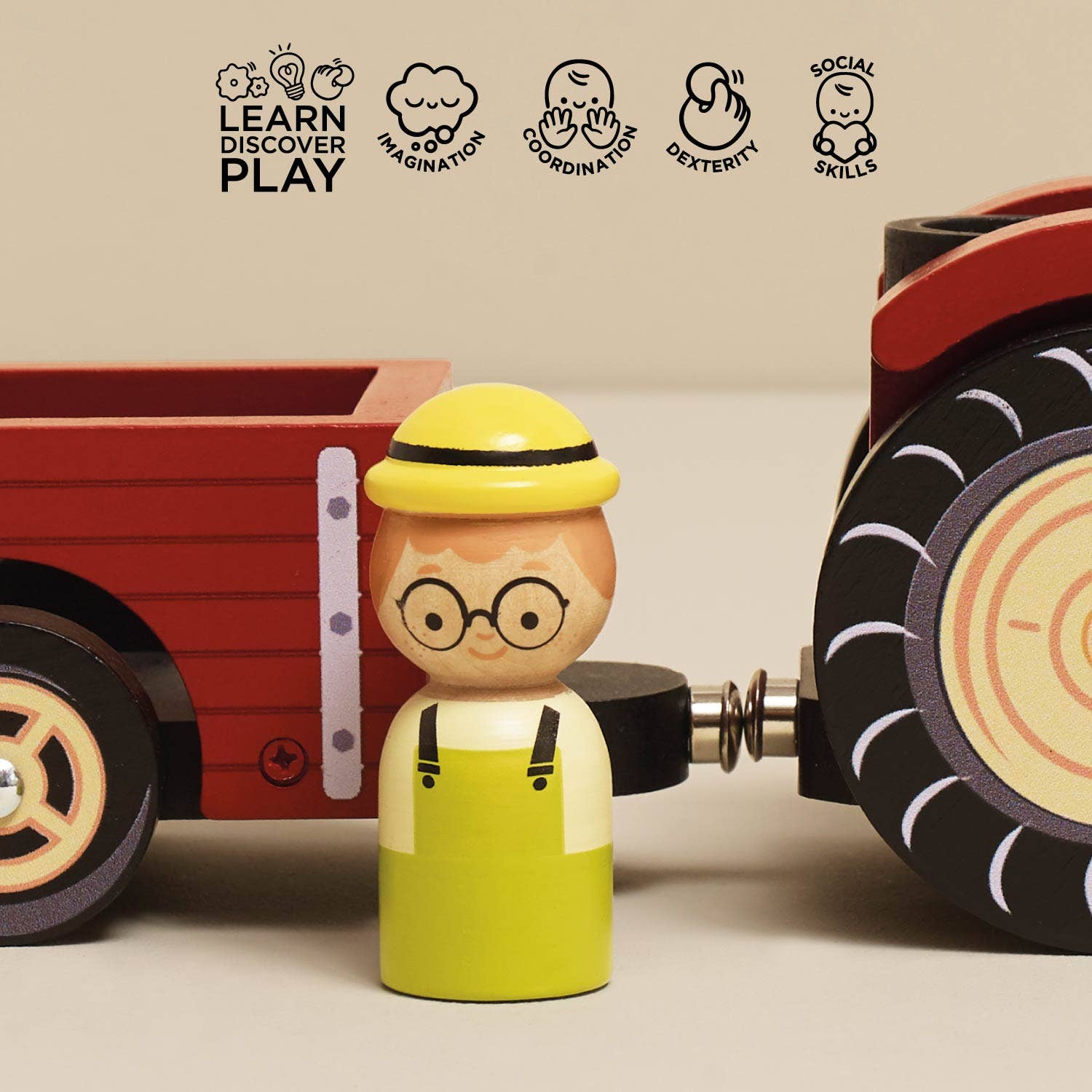 Le Toy Van - Farmyard Tractor & Trailer