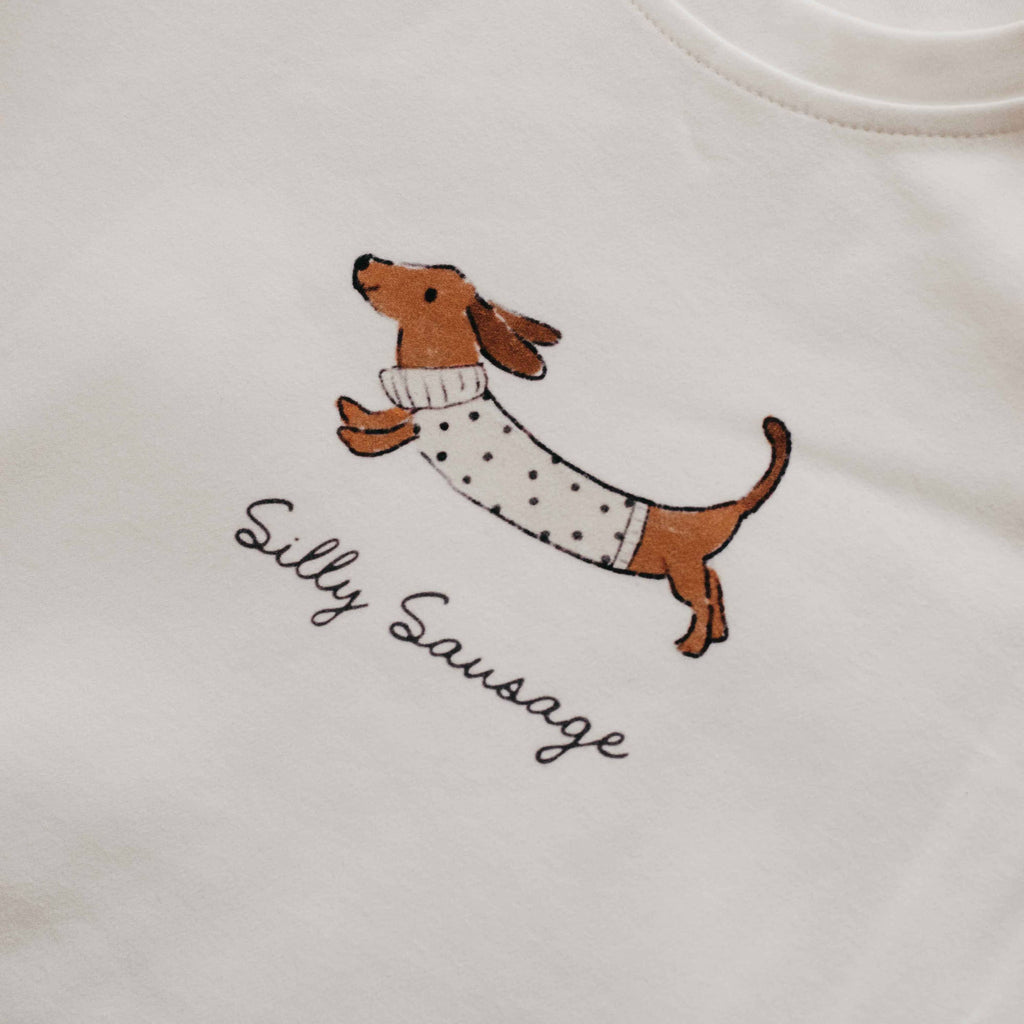Silly Sausage Beige Tee
