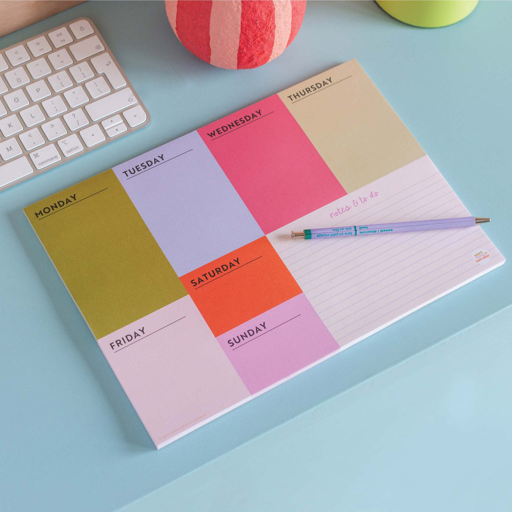 A4 Weekly Planner Pad | Block My Life