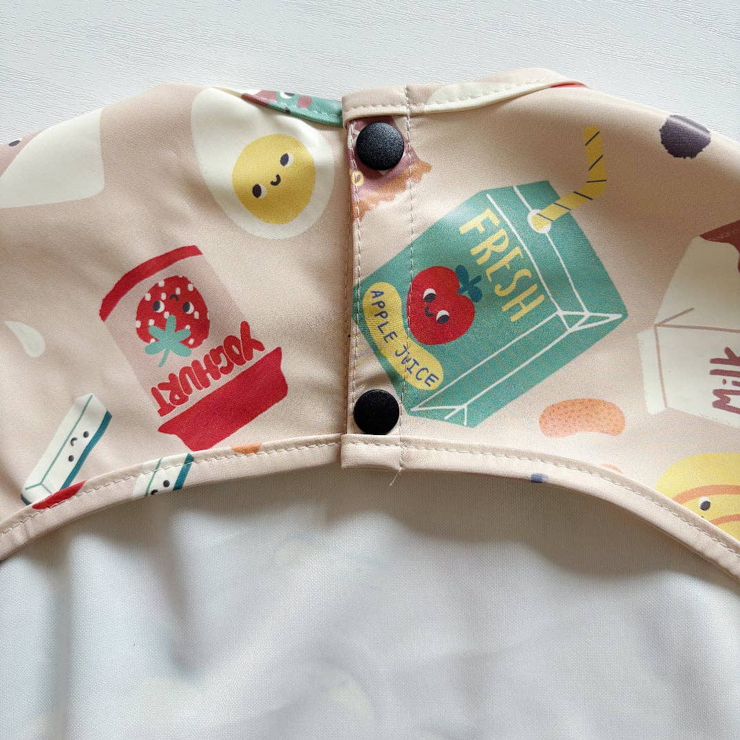 Long-Sleeved Baby/Toddler Bib - Snack Time
