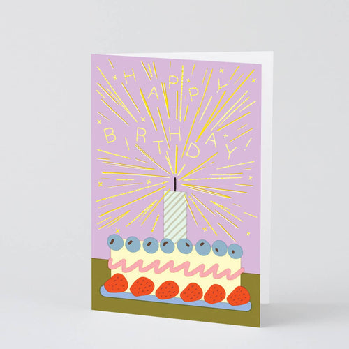 'Happy Birthday Sparkler' Card