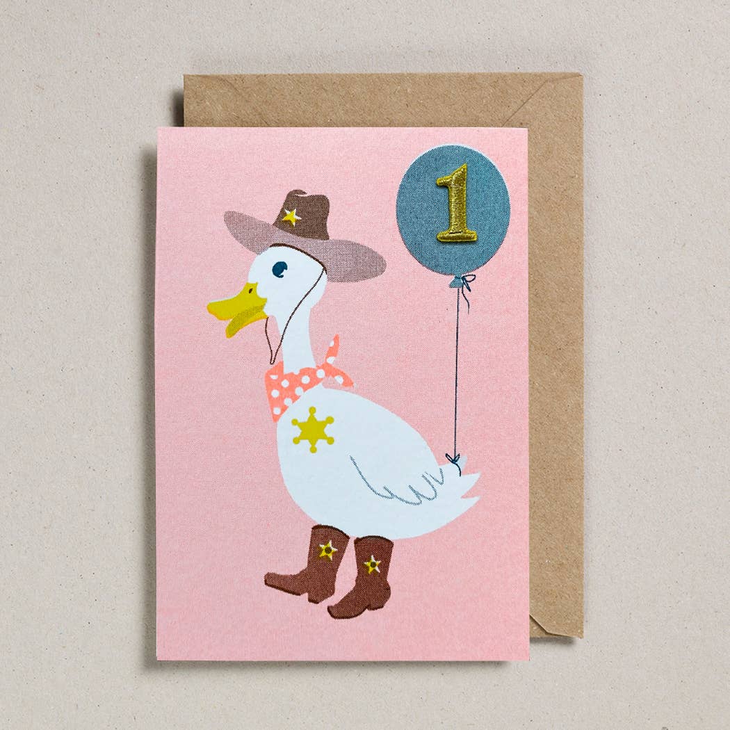 'Confetti Pets Card - Duck Age 1'