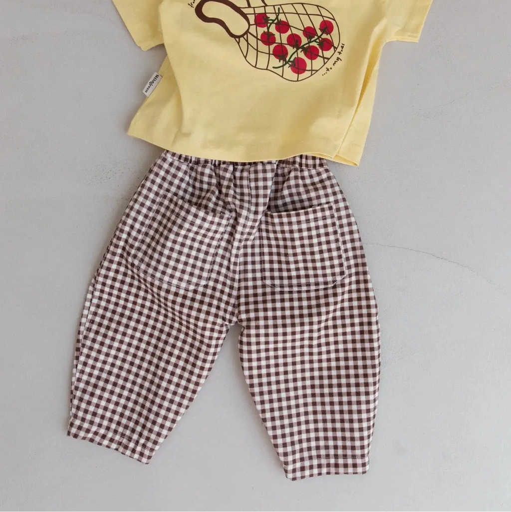 Wildgreen - 'Gingham' Barrel Trousers