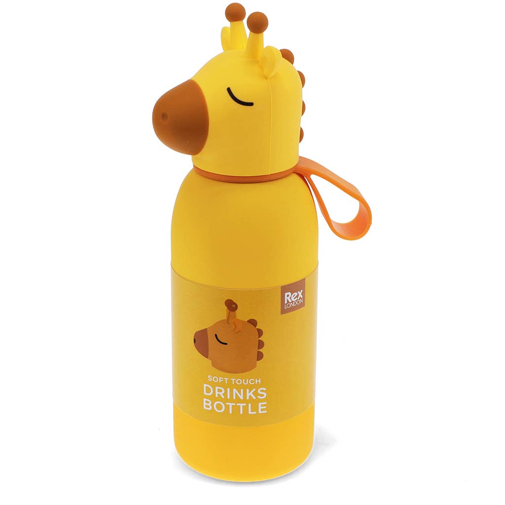 Children's animal head drinks bottle 350ml - Giraffe