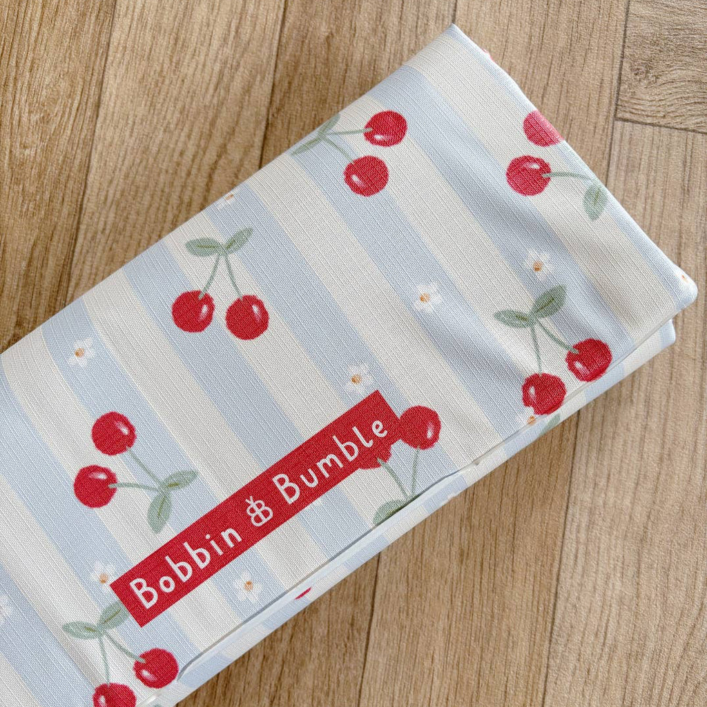 Travel Baby Changing Mat – Cherry Stripe