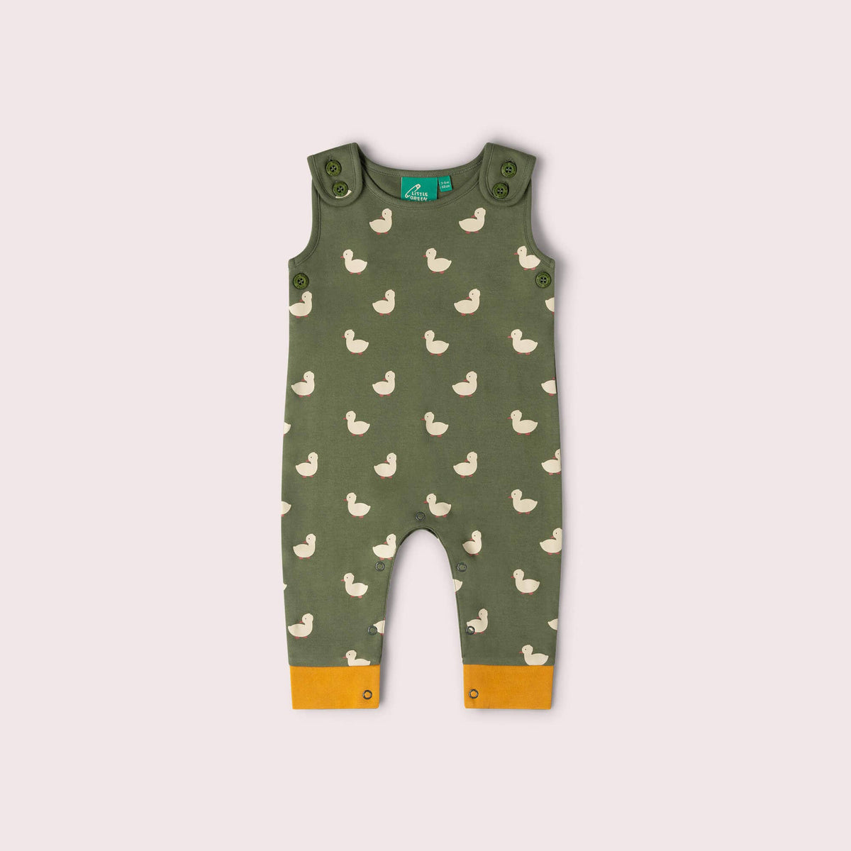 Little Green Radicals - Olive Ducks Everyday Dungarees