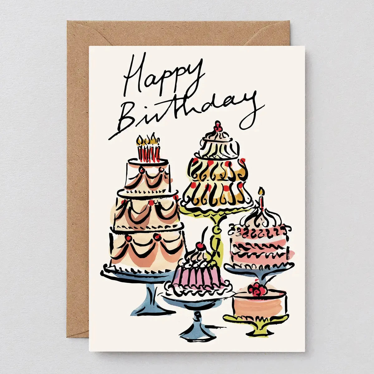 'Happy Birthday Cakes' Card