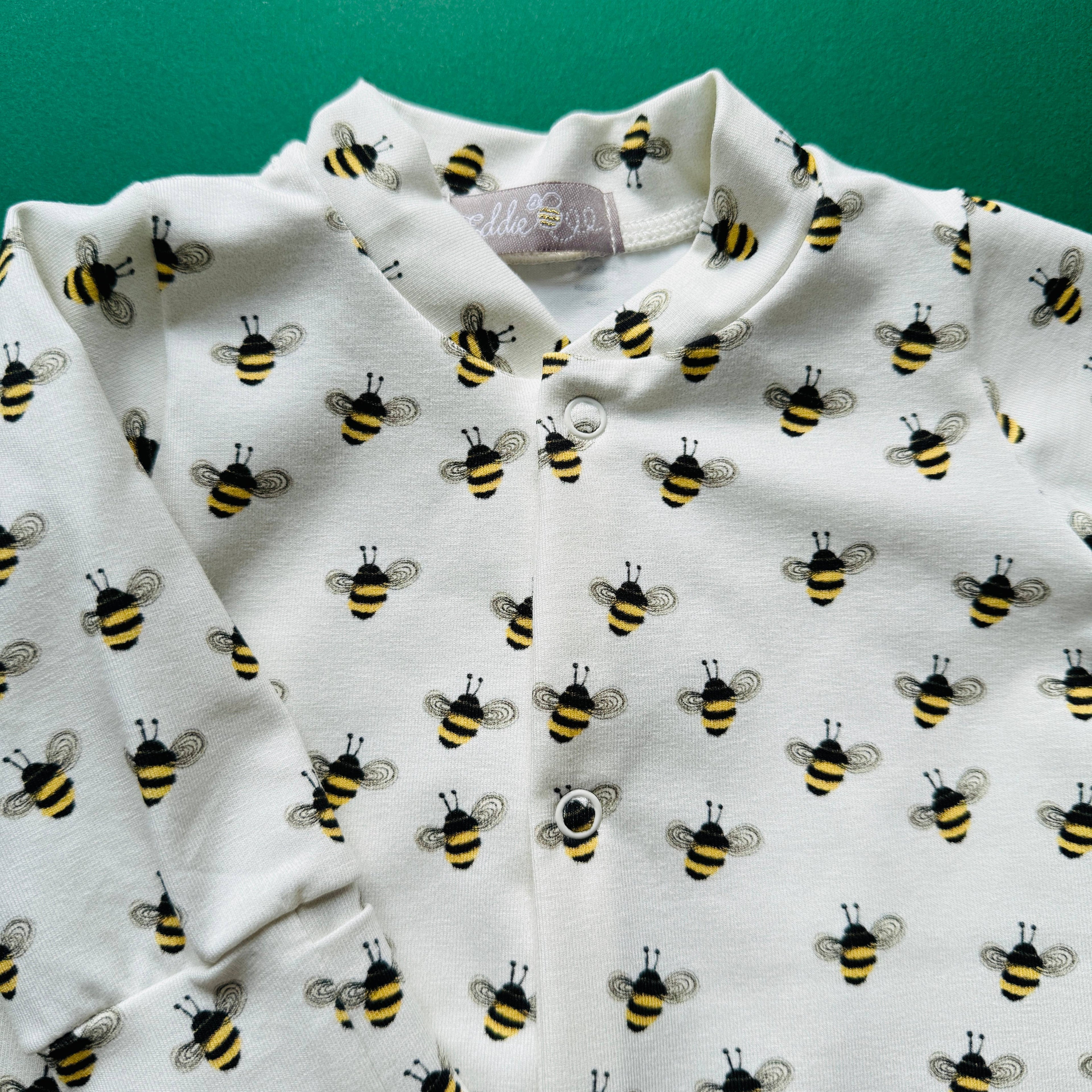 Eddie & Bee Baby Sleepsuit - Bees
