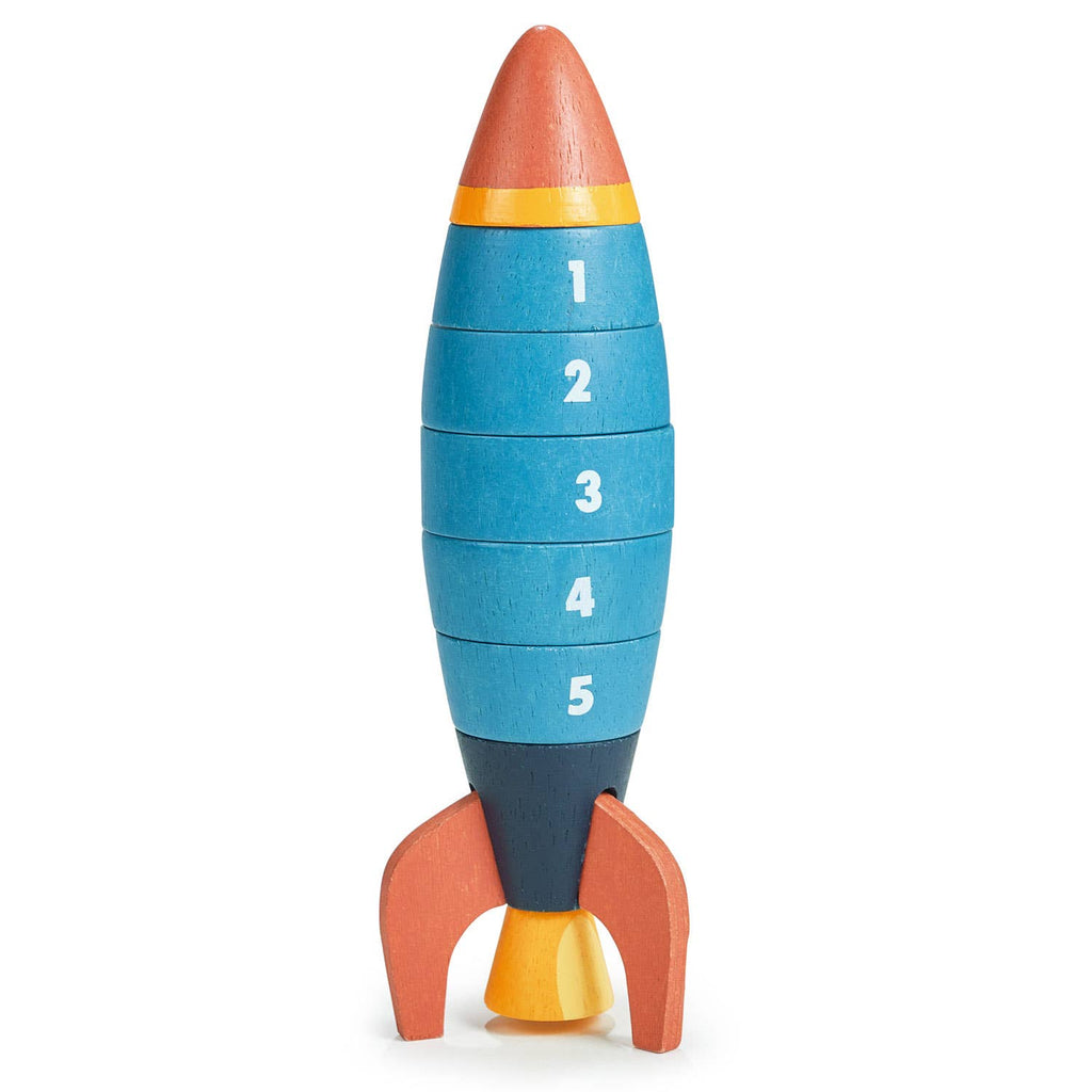 Wooden Stacking and Counting Rocket