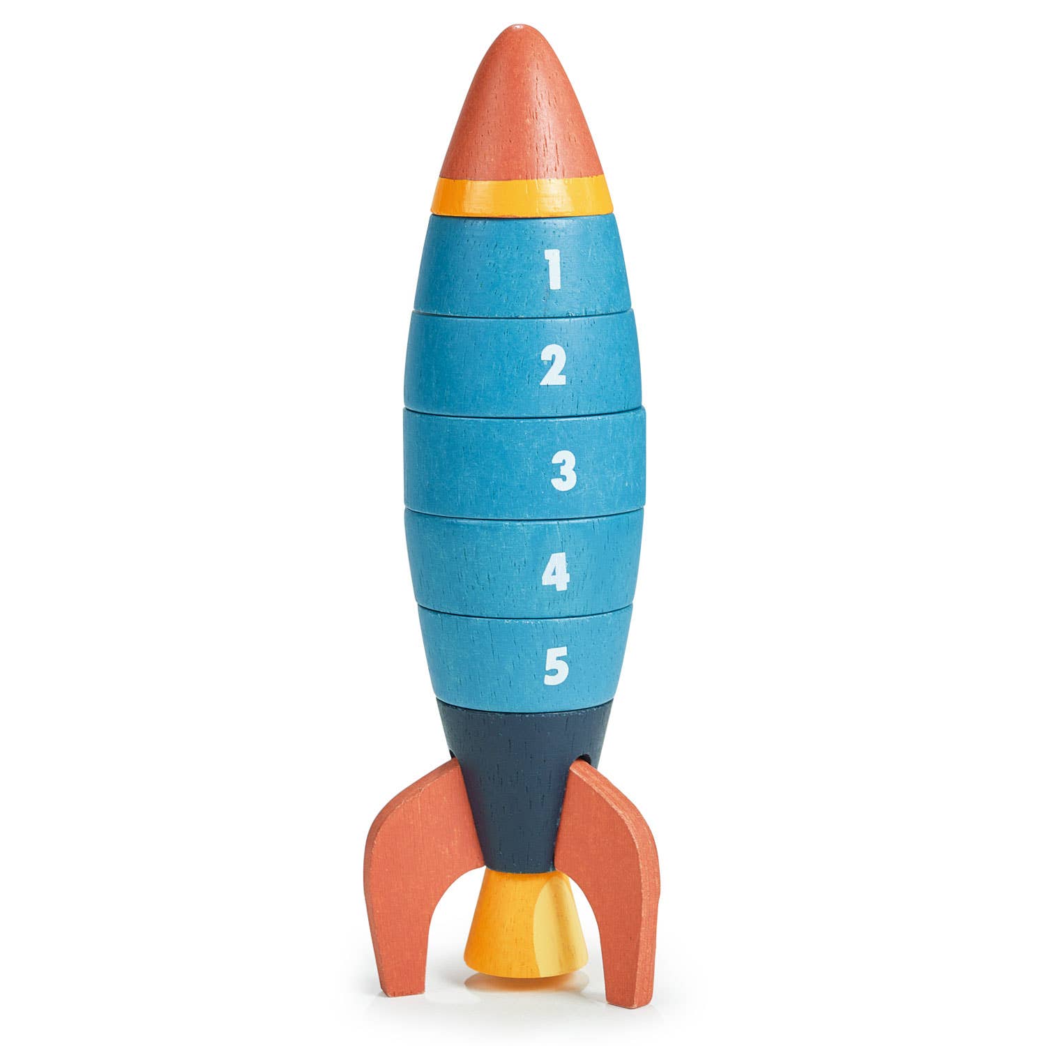 Wooden Stacking and Counting Rocket