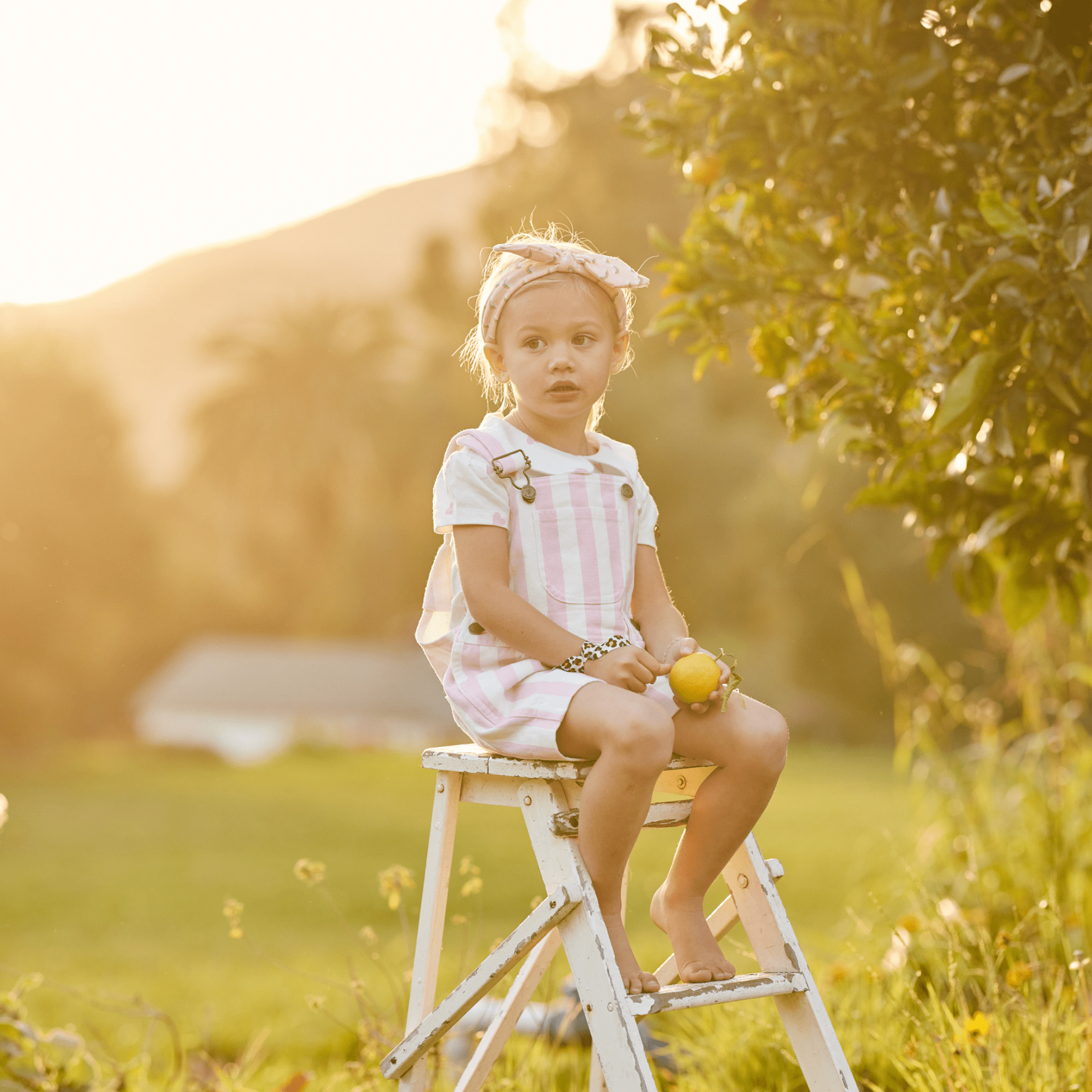 Dotty Dungarees - Classic Wide Stripe Denim Shorts - Pink