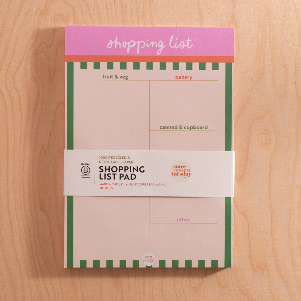 Weekly Shopping List Pad A5 - Cabana Stripe