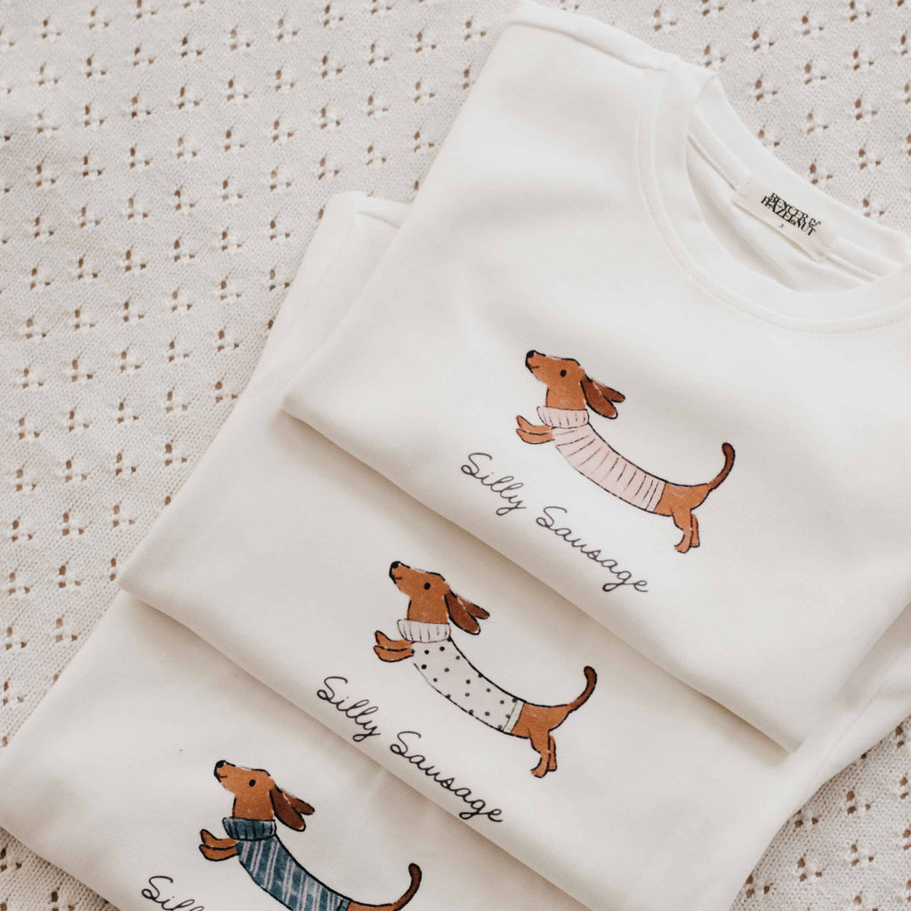 Silly Sausage Beige Tee