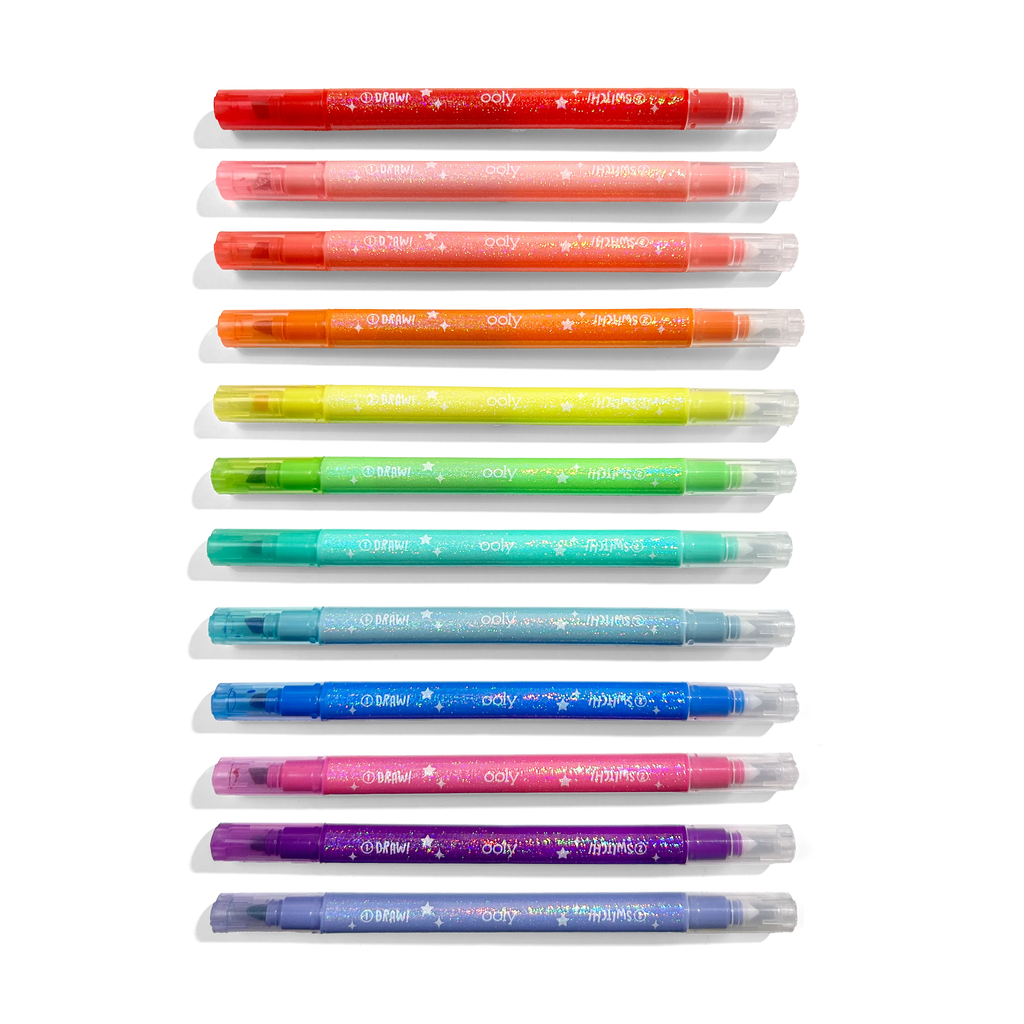 Ooly Switch-Eroo Sparkle Glittery Colour-Changing Markers