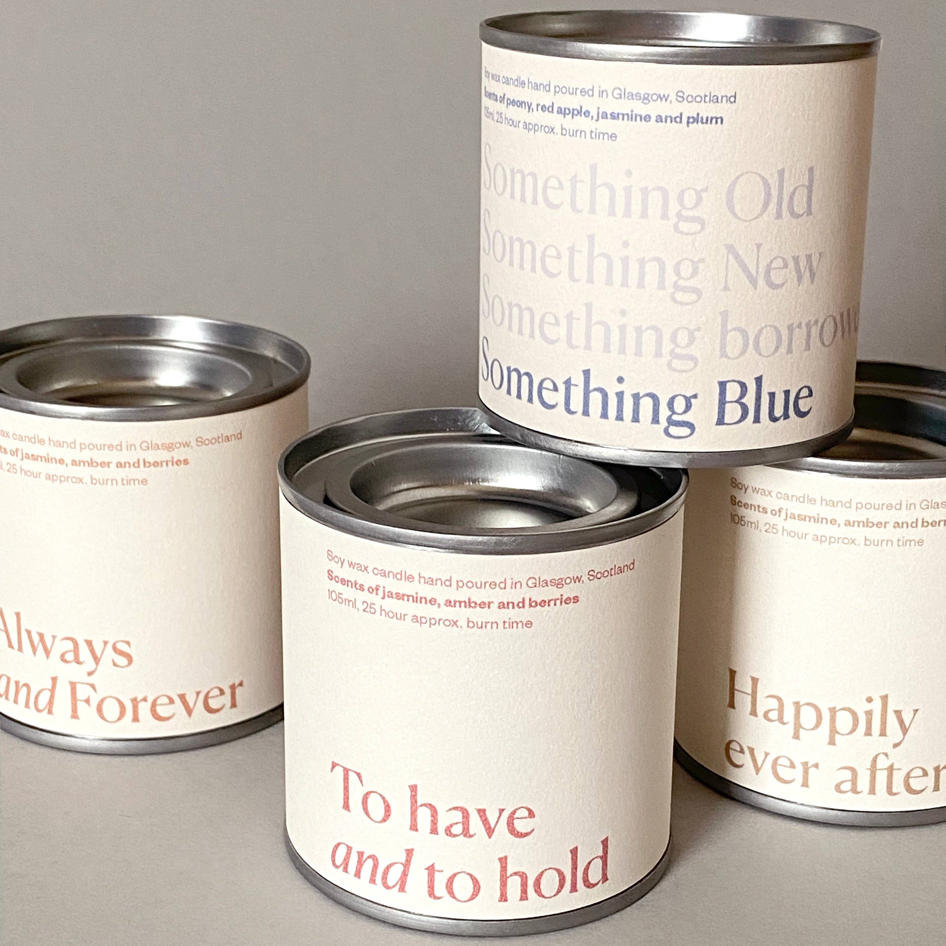 Always and Forever Wedding Day Candle Tin