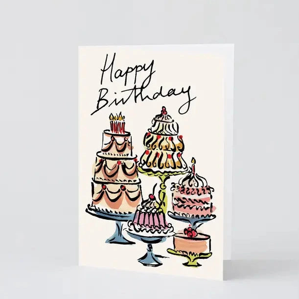'Happy Birthday Cakes' Card