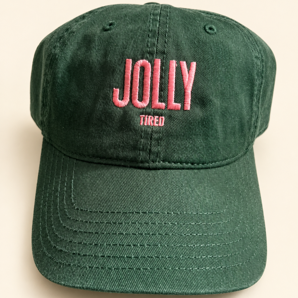 Jolly Tired - Cotton Green Baseball Cap