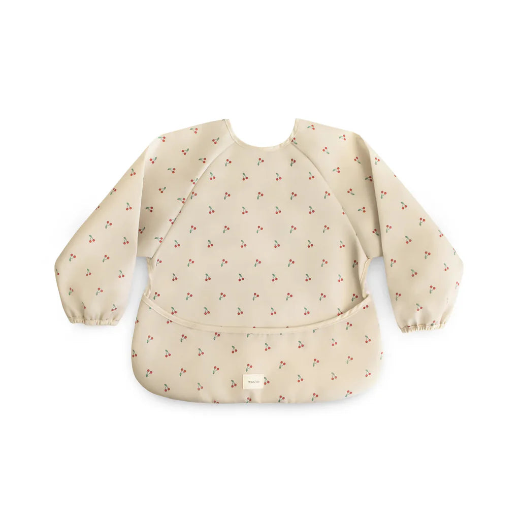 Mushie Longsleeve Bib - Cherries