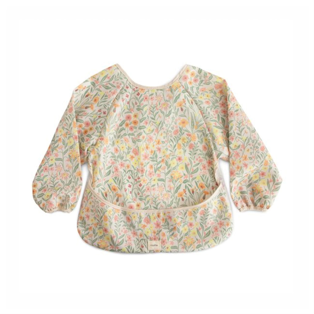 Mushie Longsleeve Bib - Pastal Flowers