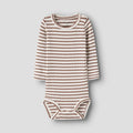 Coconut Stripe Longsleeve Bodysuit