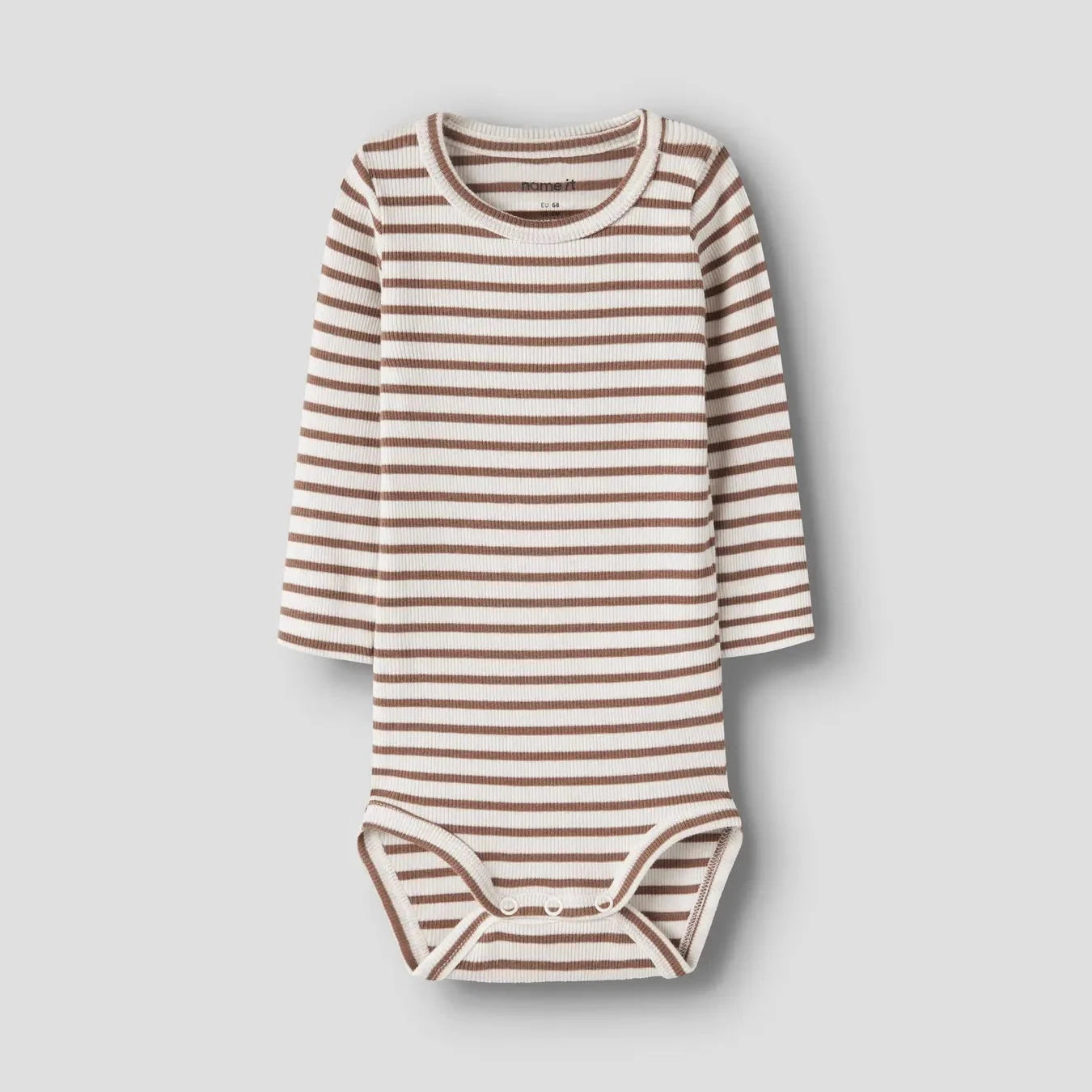 Coconut Stripe Longsleeve Bodysuit