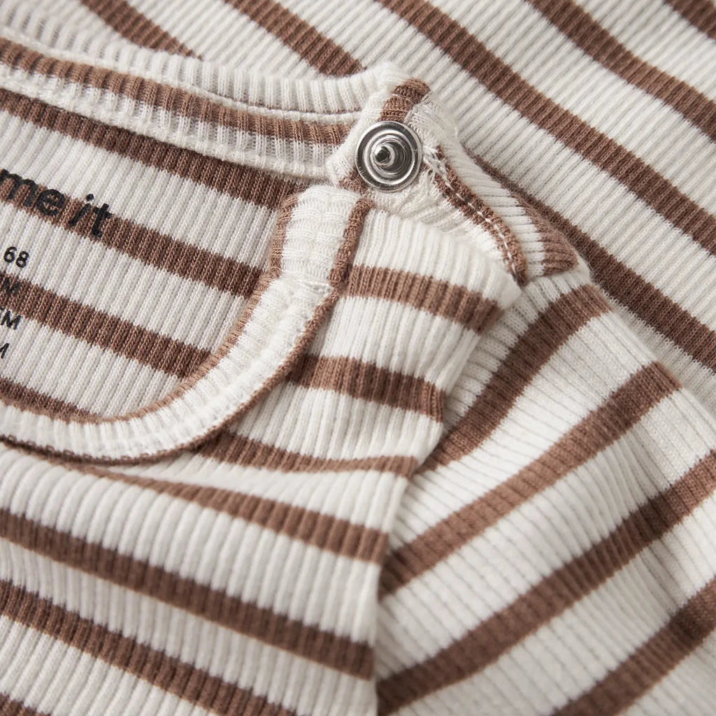 Coconut Stripe Longsleeve Bodysuit