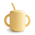 Mushie Silicone Training Cup with Straw - Pale Daffodil