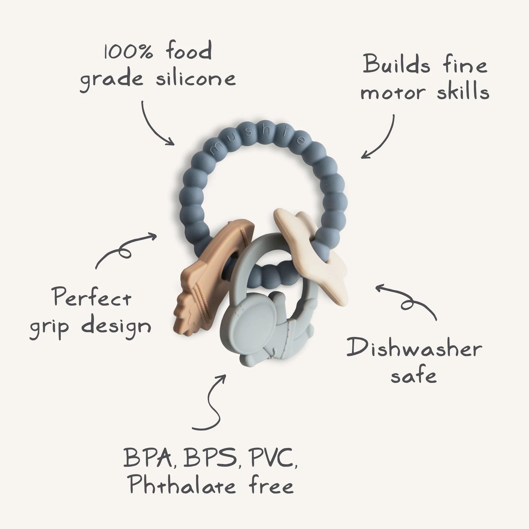 Mushie Teething Ring - Space