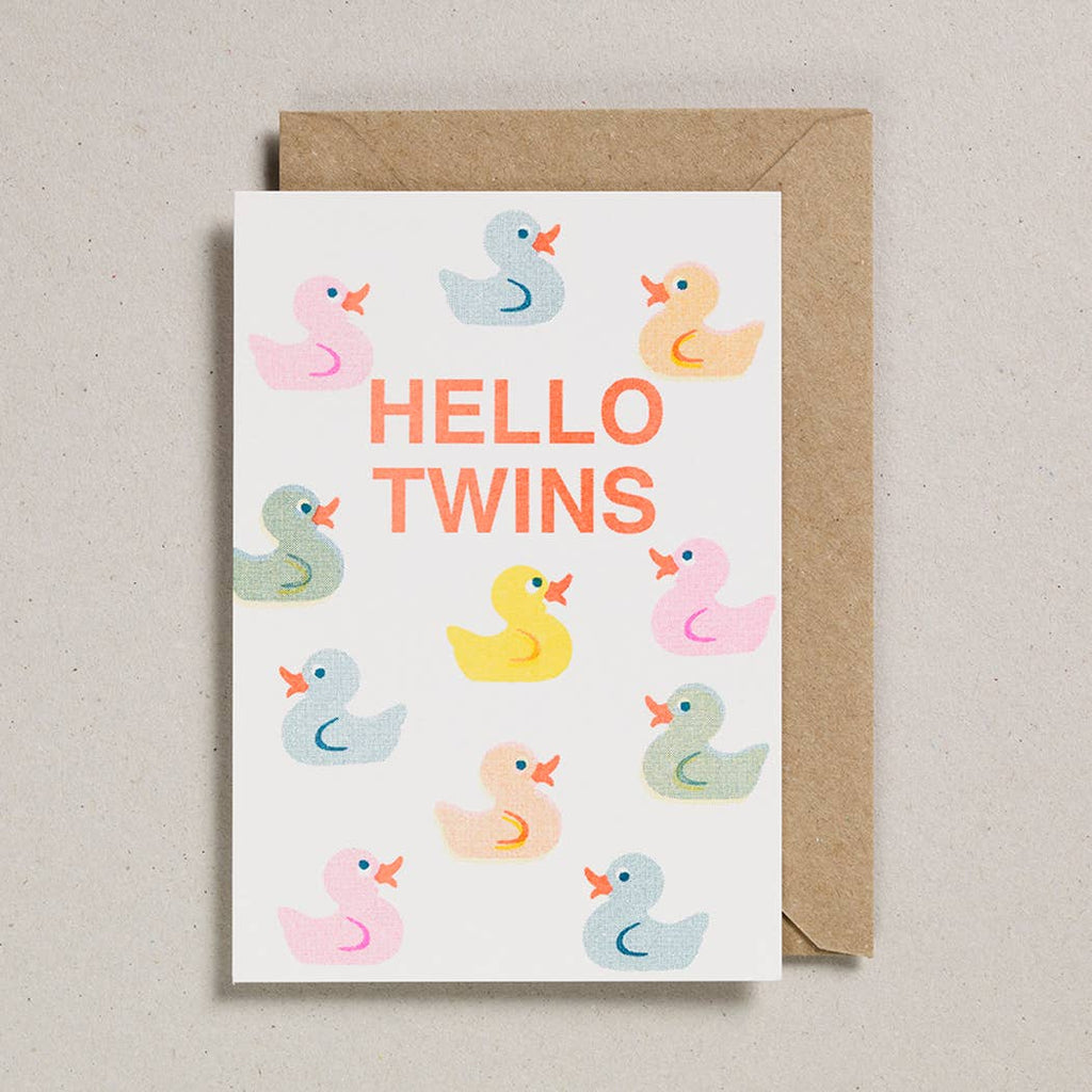 'Hello Twins' -  New Baby Card
