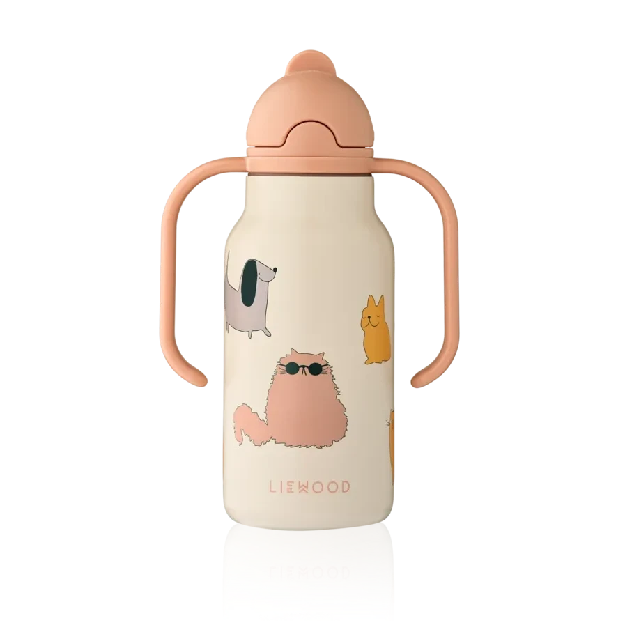 Liewood - Kimmie Water Bottle 250ML - Cats & Dogs