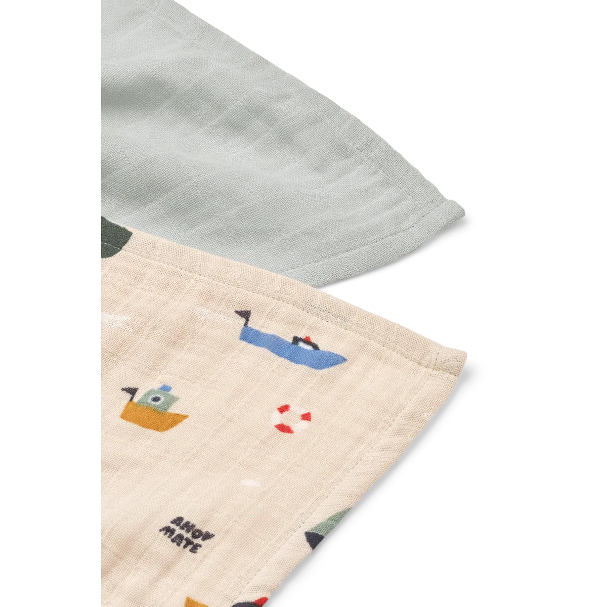 Liewood - Lewis Muslin Cloth 2 Pack - Sailing / Dove Blue Mix