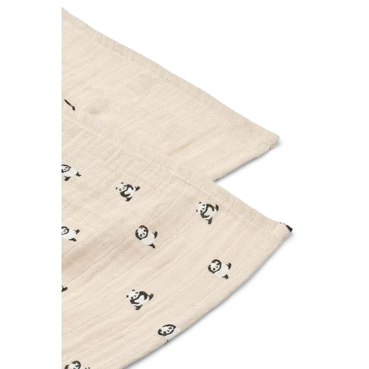 Liewood - Lewis Muslin Cloth - Mini Panda / Sandy 2 Pack Mix