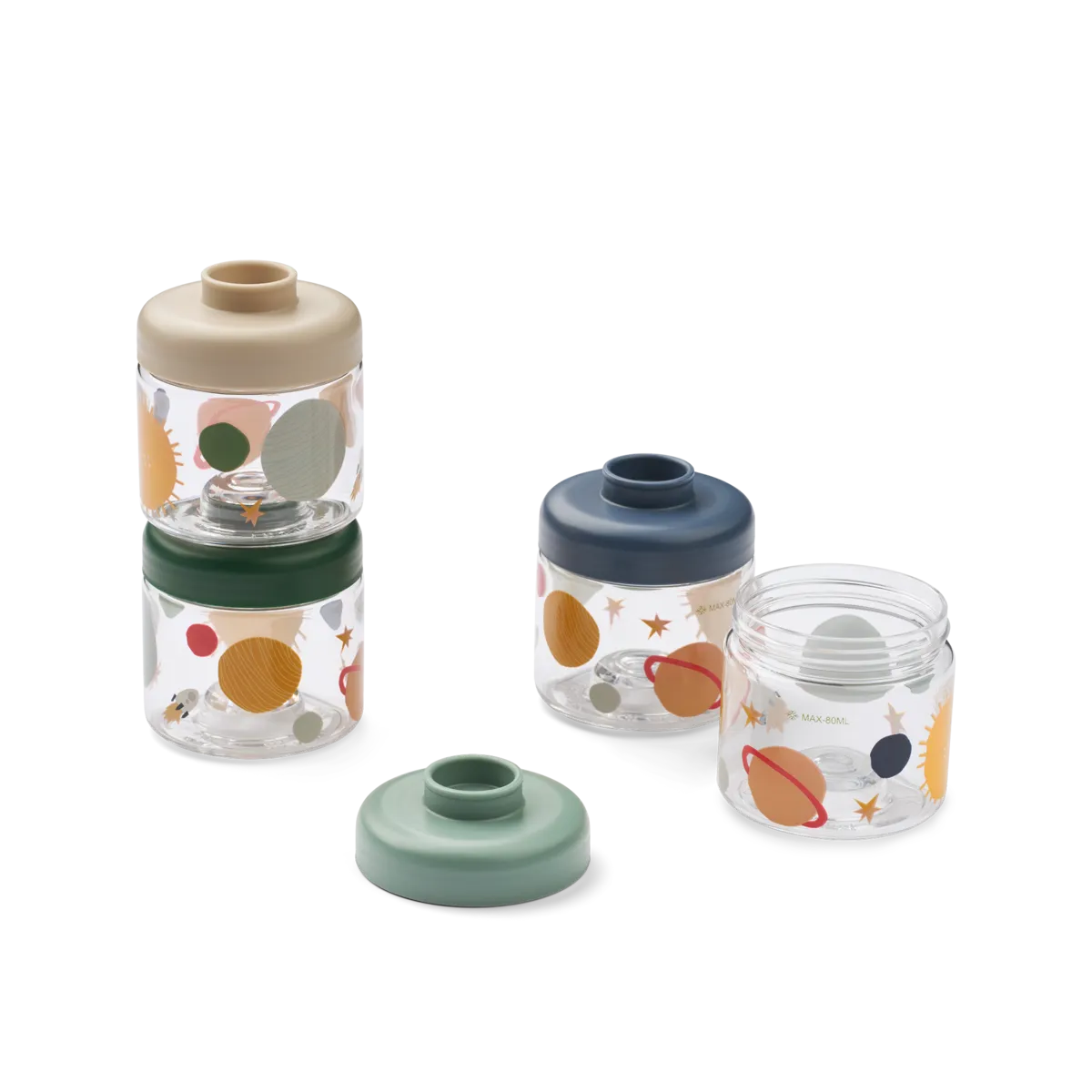 Liewood - Dominique Food Boxes 100ML - Space 4x Pack