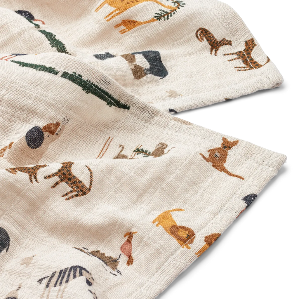 Liewood - Lewis Muslin Cloth - Safari Sandy 2 Pack Mix