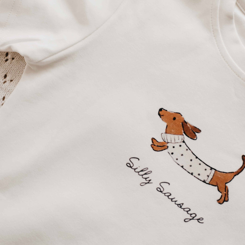 Silly Sausage Beige Tee