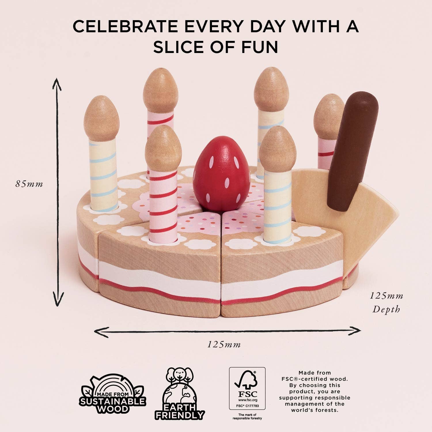Le Toy Van - Sliceable Birthday Cake & Candles