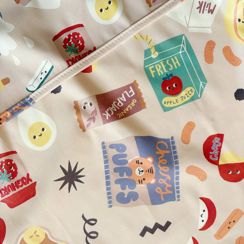 Long-Sleeved Baby/Toddler Bib - Snack Time