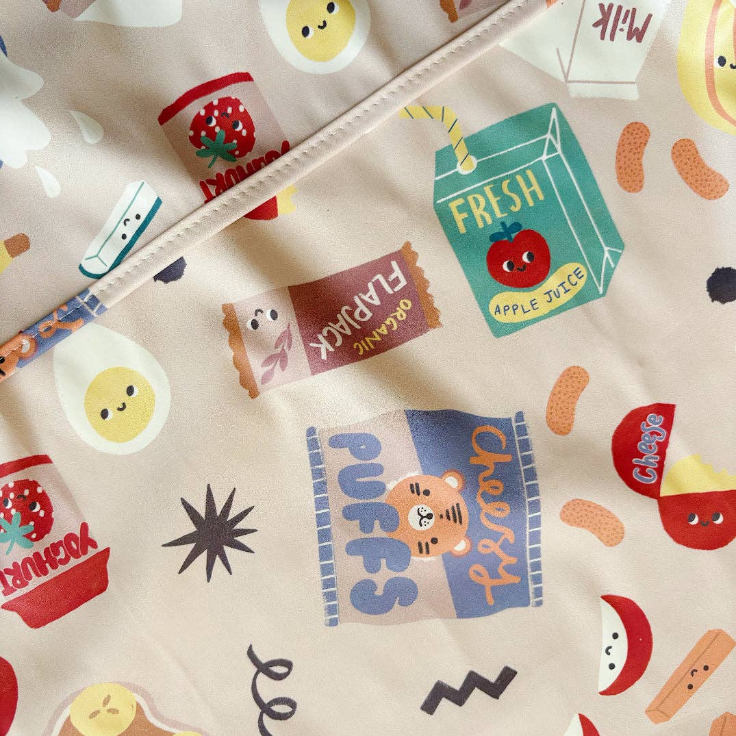 Long-Sleeved Baby/Toddler Bib - Snack Time
