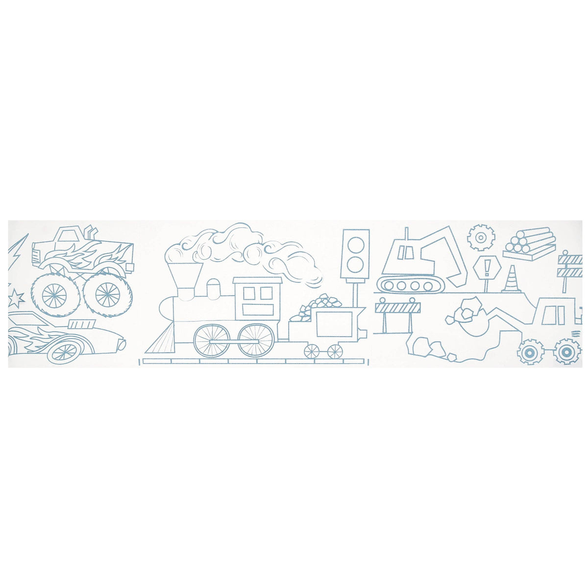 Construction & Cars Colouring Roll