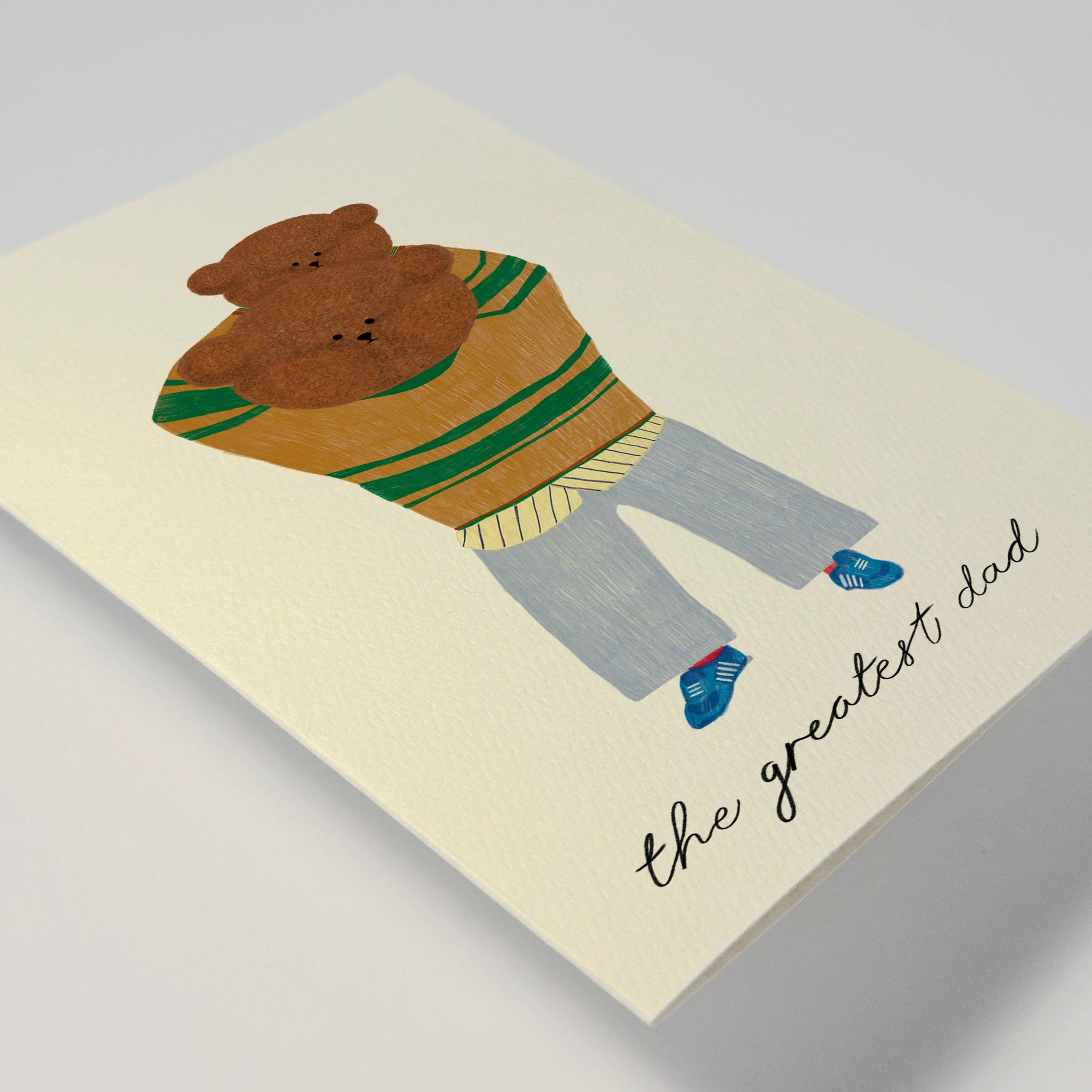 The Greatest Dad Bear Greeting Card