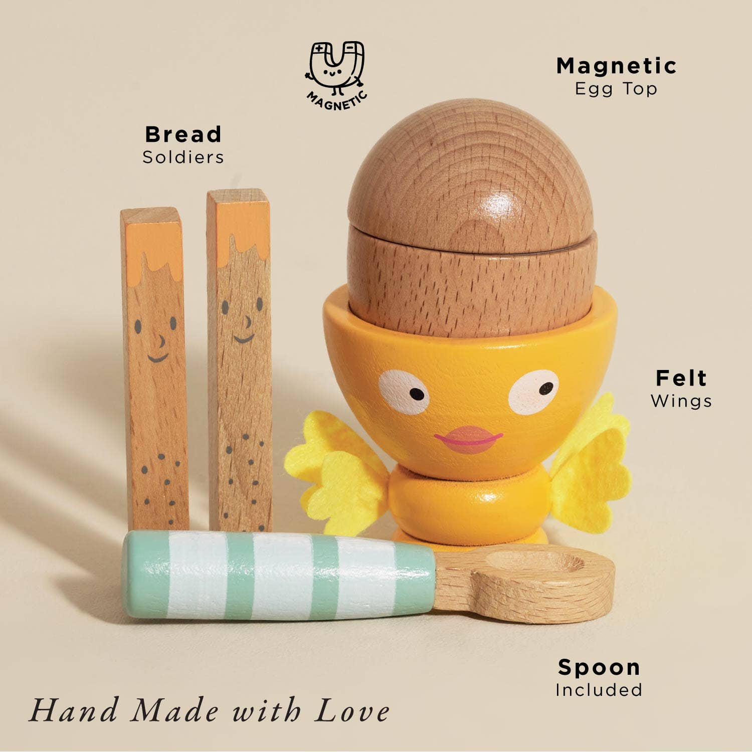 Le Toy Van - Wooden Egg Cup & Soldiers