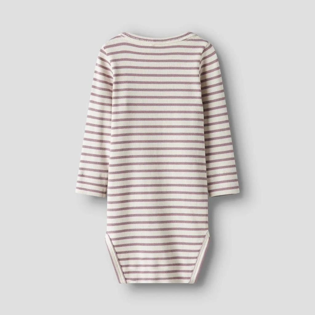 Lavender Stripe Longsleeve Bodysuit