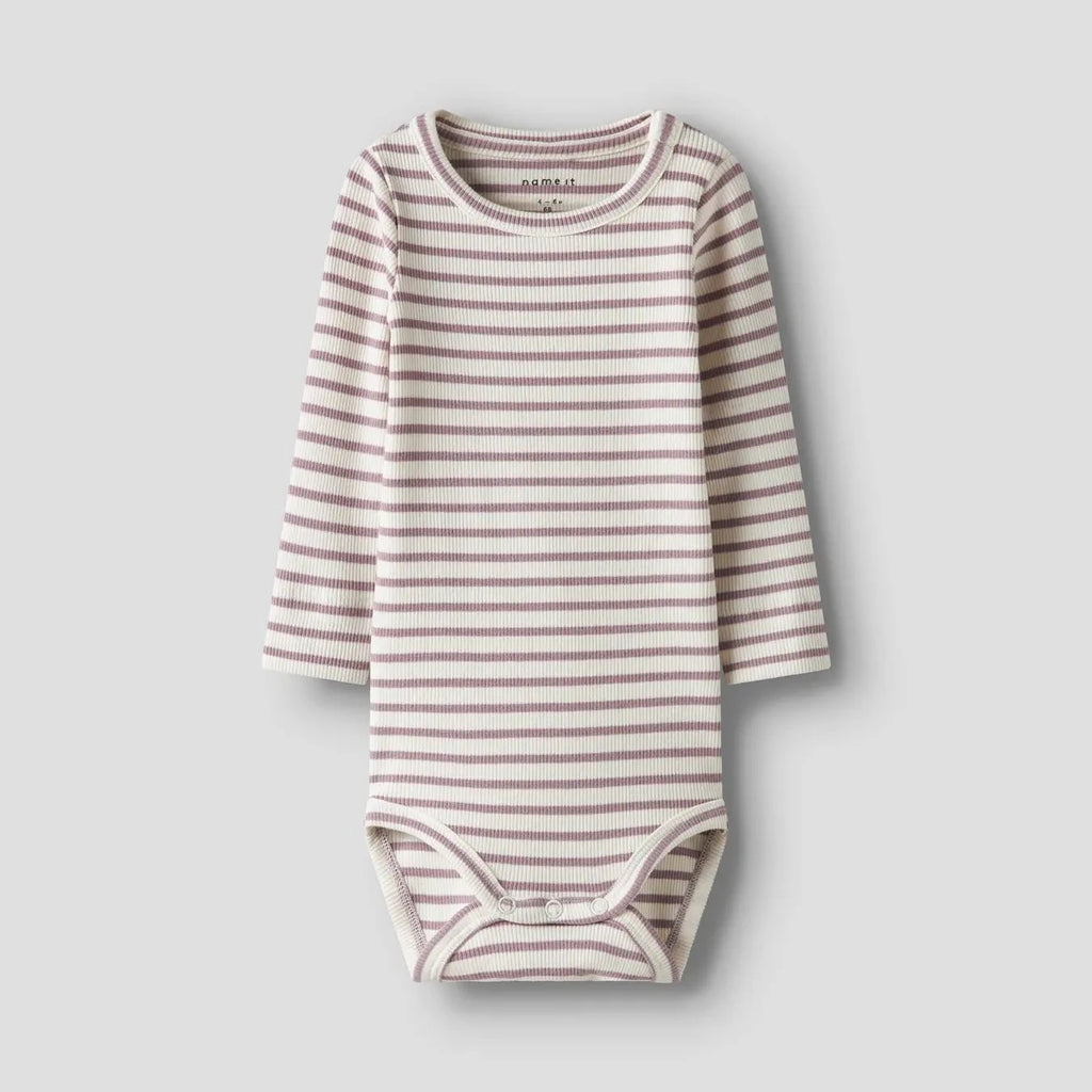 Lavender Stripe Longsleeve Bodysuit