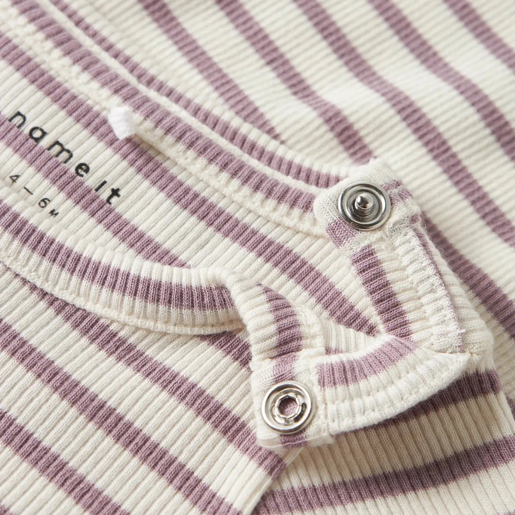 Lavender Stripe Longsleeve Bodysuit